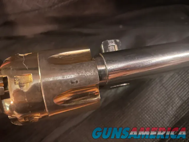 Pietta 1851 Navy Nickel and Gold .44 Percussion Revolver