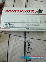 Winchester Target .45 ACP / .45 Auto 185gr FMJ – 200 Rds Total (4 Boxes of 50)