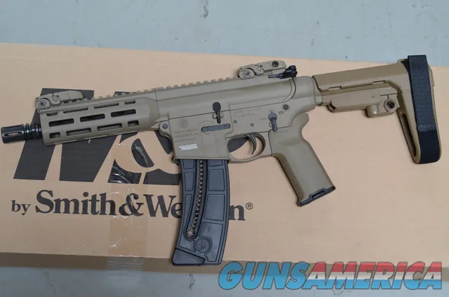 Smith & Wesson M&P15-22 .22lr Pistol 8" TB X-Werks Magpul FDE PKG SB brace