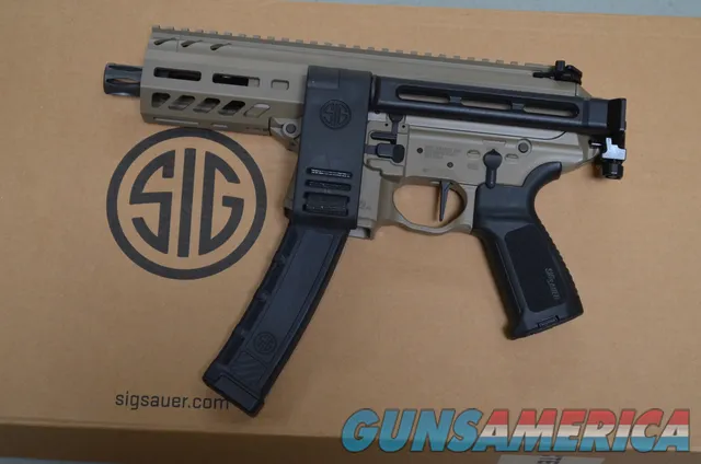 Sig Sauer MPX K 9mm 4.5" w/folding brace X-Werks Magpul FDE Mlok pistol