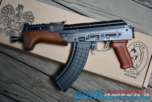 Pioneer Arms Hellpup Micro w/rail & scope mount New AK47 7.62x39 7" TB Wood
