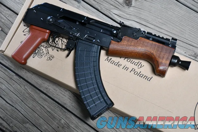 Pioneer Arms Hellpup Micro w/rail & scope mount New AK47 7.62x39 7" TB Wood