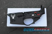 Spikes Tactical Punisher color fill stripped AR15 lower receiver Multi Cal
