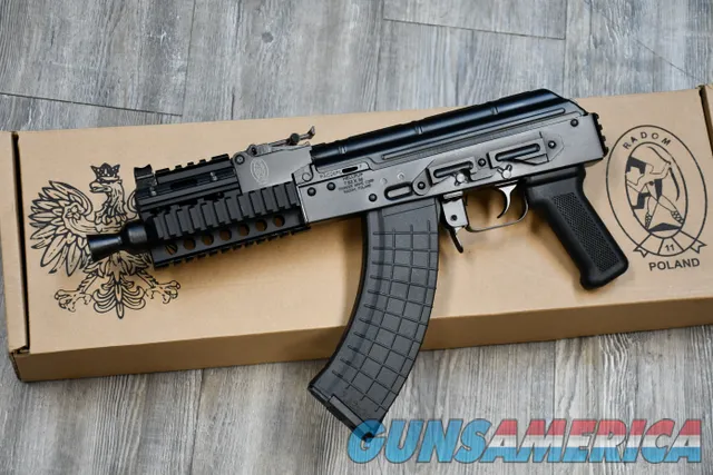 Pioneer Arms Hellpup Pro Quad rail side mount New Micro AK47 7.62x39 7" TB