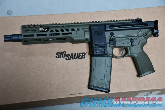 SIg Sauer MCX Spear LT IR 9" 300BO X-Werks OD Green folding Pistol Brace