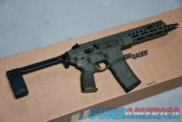 SIg Sauer MCX Spear LT IR 9" 300BO X-Werks OD Green folding Pistol Brace