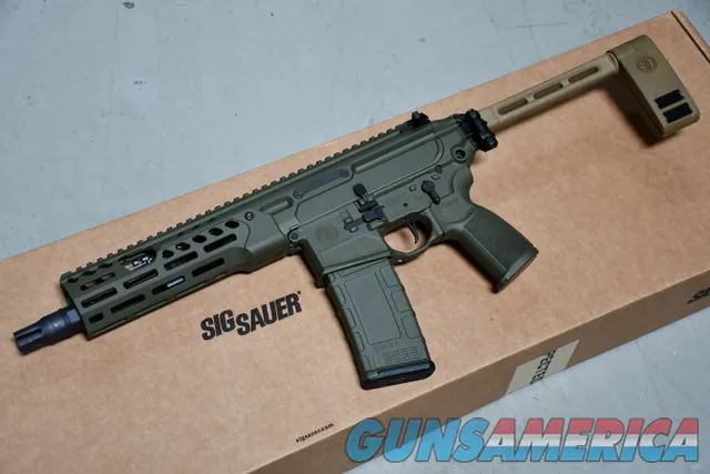 SIg Sauer MCX Spear LT IR 9" 300BO X-Werks OD Green folding Pistol Brace