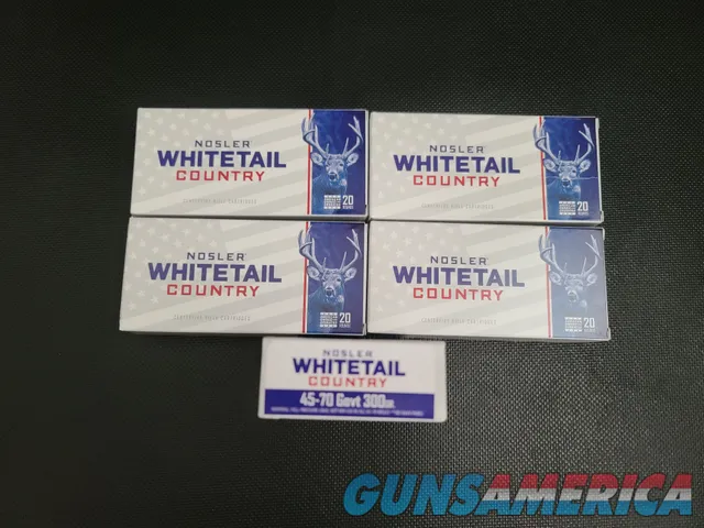 5 Boxes Nosler Whitetail Country .45-70 ...
