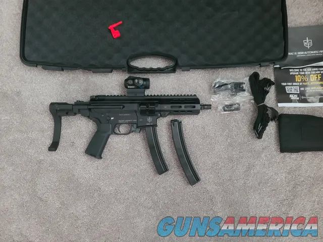 MAC IX 9mm Pistol w/ Tailhook Brace + Si...