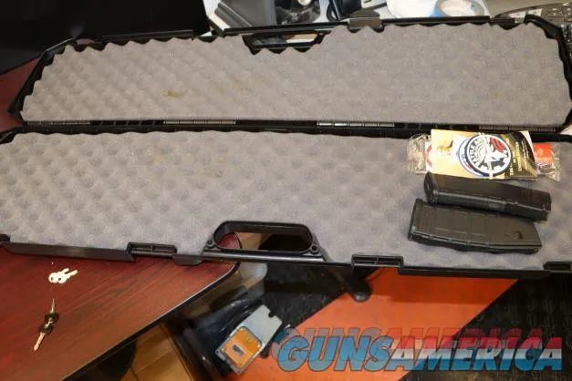 NEW BATTLE ARMS WORKHORSE PATROL CARBINE WITH SIG ROMEO5 RED DOT/JULIET 3 MAGNIFIER PLUS 3 MAGS