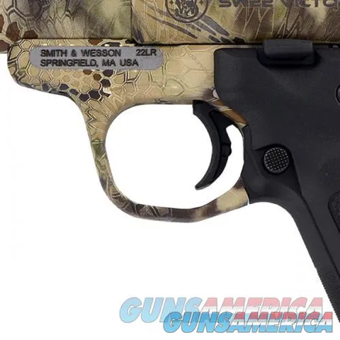Smith & Wesson 10297 SW22 Victory 22 LR 5.50" 10+1 Kryptek Highlander Black Polymer Grip Fiber Optic Sights