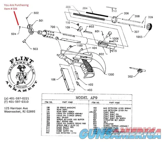 NEW AA Arms Front Sight Pin Screw