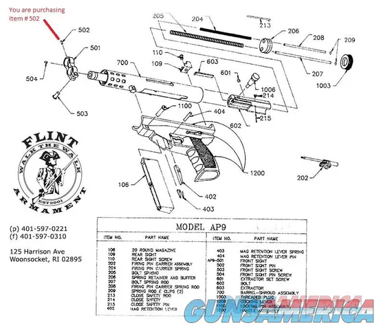New AA Arms Front Sight Pin
