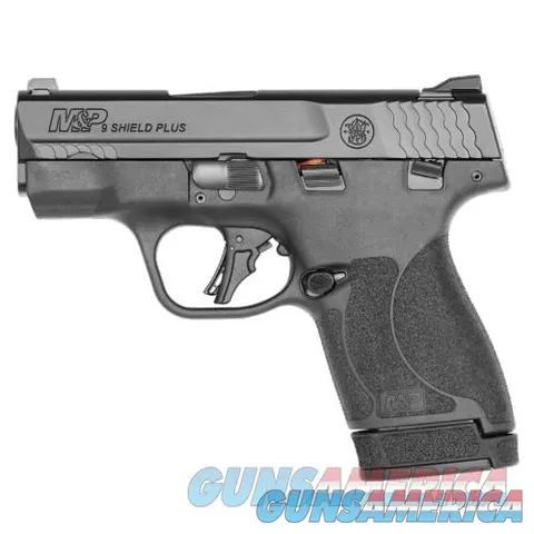 S&W M&P 9 Shield Plus 9mm Luger Semi-Auto Pistol 3.1" Barrel 13 Rounds Thumb Safety Black