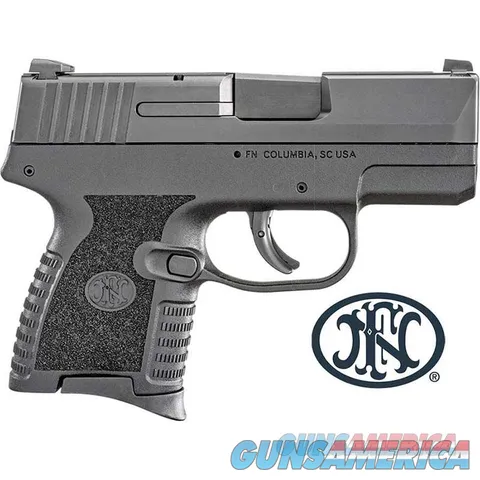 FN 503 9mm Semi Auto Pistol 3.1" Barrel 6 Round Fixed 3 Dot Sights Polymer Frame Black Finish