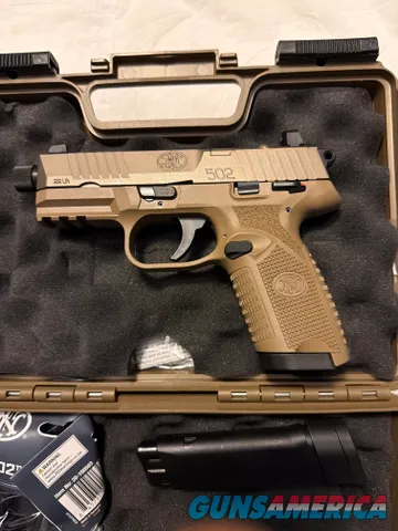 FN 502 Tactical .22 LR FDE Threaded Barr...
