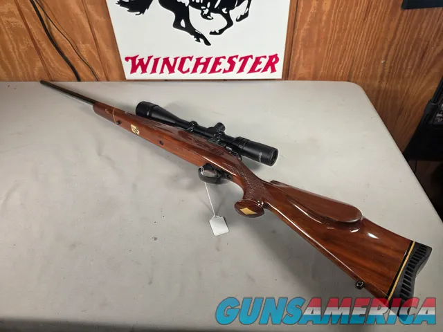 9386  Winslow Rifle, 270 Cal, 24 “ barrel, cheek piece, rosewood caps, Winslow Sheild, checkered stock, tasco 6x24x40, More p