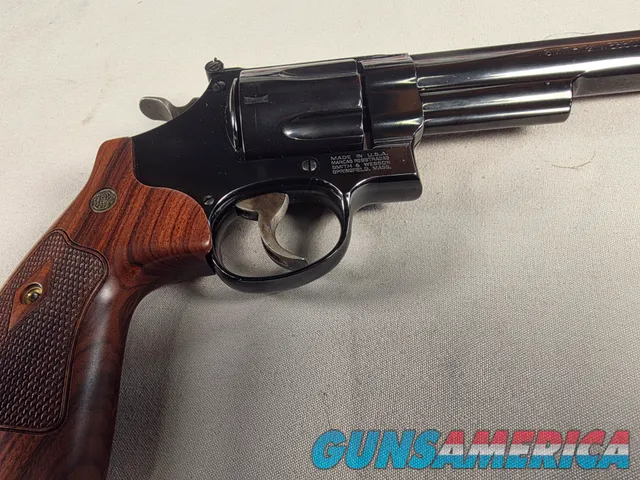 9276 Smith and Wesson 57-6, 41 Magnum, 6” barrel, Hi-Viz red camp front sight, N Target Frame, 6 shot, Micrometer rear, spec