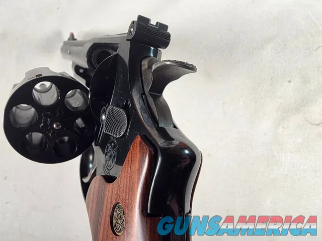 9276 Smith and Wesson 57-6, 41 Magnum, 6” barrel, Hi-Viz red camp front sight, N Target Frame, 6 shot, Micrometer rear, spec
