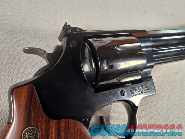 9276 Smith and Wesson 57-6, 41 Magnum, 6” barrel, Hi-Viz red camp front sight, N Target Frame, 6 shot, Micrometer rear, spec