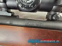 9484 Remington 700, 243 Caliber, 24” barrel, cheek piece, sling swivels, butt pad, DCR Sight man Scope, 3x12x44.