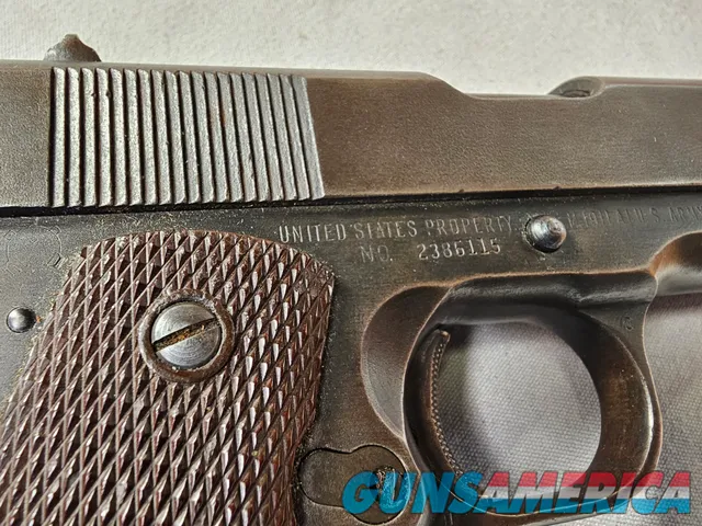 9114  Remington Rand 1911 45 cal, Syracuse NY, US Property, M1911, US Army, Holster, excellent condition, turning brown, More
