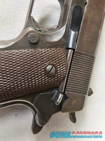9114  Remington Rand 1911 45 cal, Syracuse NY, US Property, M1911, US Army, Holster, excellent condition, turning brown, More