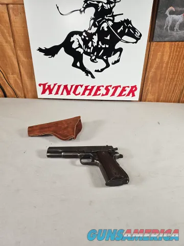 9114  Remington Rand 1911 45 cal, Syracuse NY, US Property, M1911, US Army, Holster, excellent condition, turning brown, More
