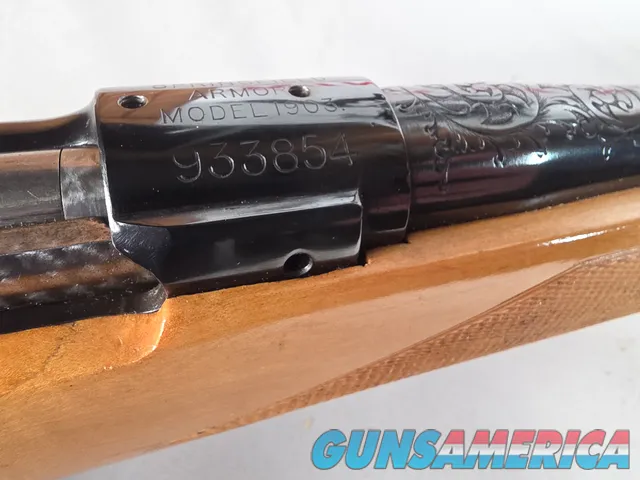 9383 Springfield 1903 Custom 30-06 Cal, 22 “ barrel, silver engraved floor plate, ivory inserts, turned barrel, bolt action, 