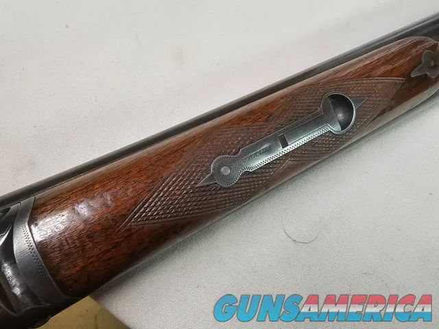 9076  Parker V Model, 12 Gauge, 30” Barrels, MOD/FULL, Small dent on barrel, repair on side panel, Vulcan steel barrel, doubl