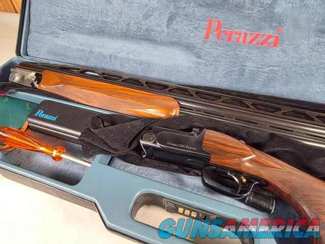 9312 Perazzi DB81 Special, 12 gauge, high vent rib, pistol grip, butt pad, 14 ¾ LOP, 32” barrel, blued receiver, paperwork,