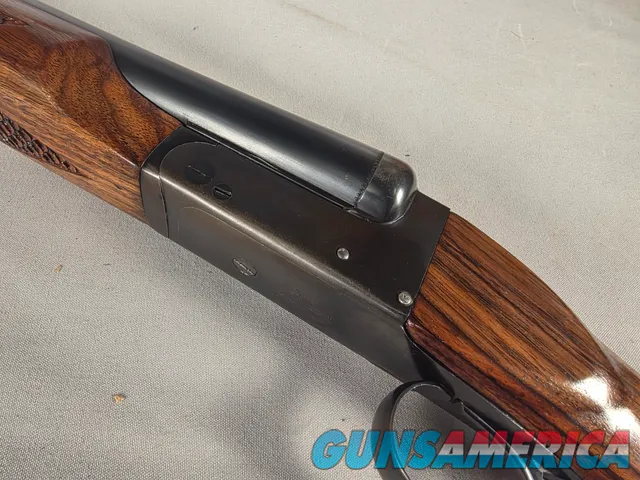 9419 LC Higgins made by AFA, 12 Gauge, 28” barrels, M/F, Single trigger, custom checkered stock, butt pad, pistol grip, 14 ½
