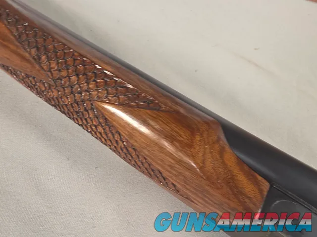 9419 LC Higgins made by AFA, 12 Gauge, 28” barrels, M/F, Single trigger, custom checkered stock, butt pad, pistol grip, 14 ½