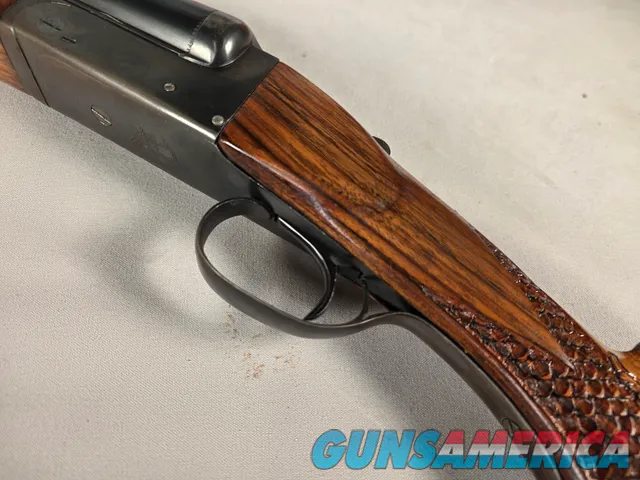 9419 LC Higgins made by AFA, 12 Gauge, 28” barrels, M/F, Single trigger, custom checkered stock, butt pad, pistol grip, 14 ½