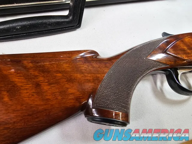 9017 Winchester 101  3 barrel skeet set, 20 gauge, 28 gauge, 410 gauge, pistol grip, vent rib, 13 ½ LOP, 28” barrels, In corr
