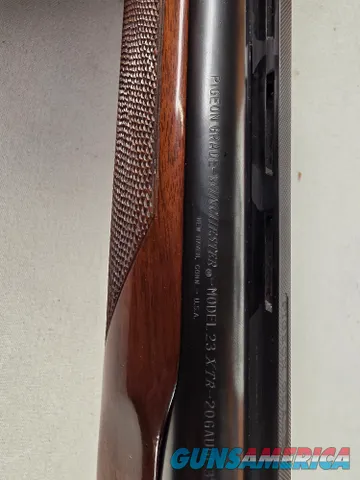 9335  Winchester Model 23 Pigeon XTR side by side, 20 gauge, 2 ¾ and 3”, 28 “ barrels, Round knob, Winchester butt plate, 14 