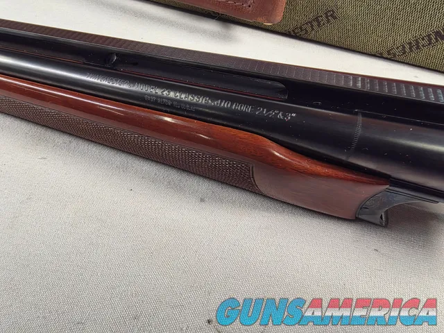9316 Winchester Model 23 classic, 410 Gauge, 26” barrels, Mod/full chokes, pistol grip with cap, Winchester butt bad, gold qu