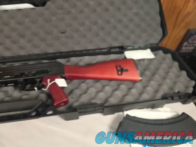 9371   Kalashnikov KR-103, 7.62x39, 18” barrel, muzzle break adjustable sight, Wood stock and forearm,  one mag and case. Has