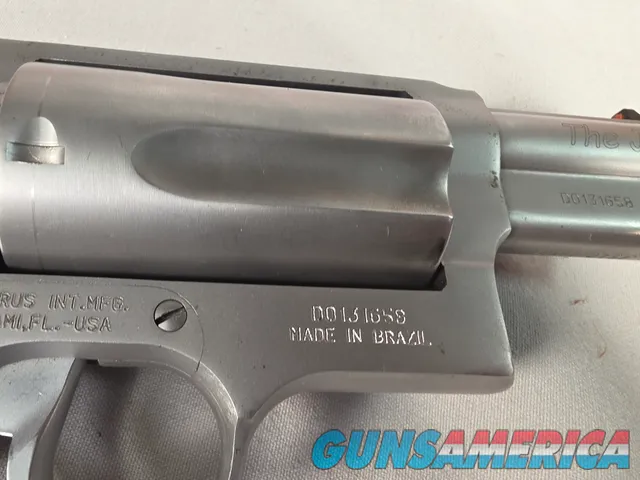 9358  Taurus The Judge, 45 LC or 410 Gauge, 3” Barrel, Stainless, Rubber Grips, high viz sights, More pictures at DawsonsDoub
