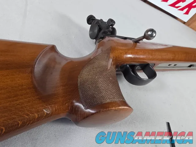 9452  JG Anschutz Match 64, Germany, 22 LR, Adjustable sight, sling swivels, cheek piece, 25” barrel, 13 ¾ LOP.  