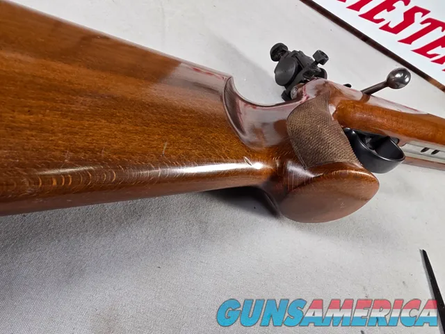 9452  JG Anschutz Match 64, Germany, 22 LR, Adjustable sight, sling swivels, cheek piece, 25” barrel, 13 ¾ LOP.  