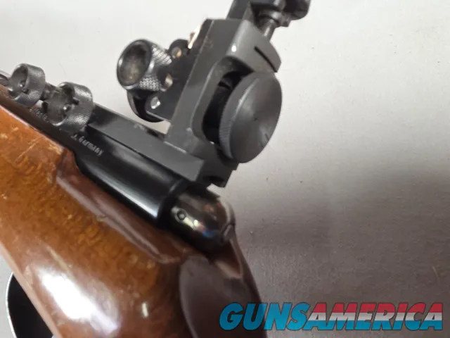 9452  JG Anschutz Match 64, Germany, 22 LR, Adjustable sight, sling swivels, cheek piece, 25” barrel, 13 ¾ LOP.  