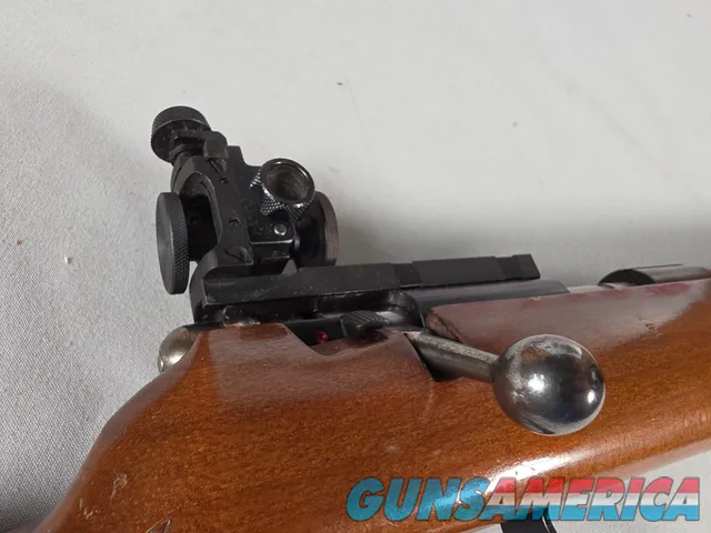 9452  JG Anschutz Match 64, Germany, 22 LR, Adjustable sight, sling swivels, cheek piece, 25” barrel, 13 ¾ LOP.  
