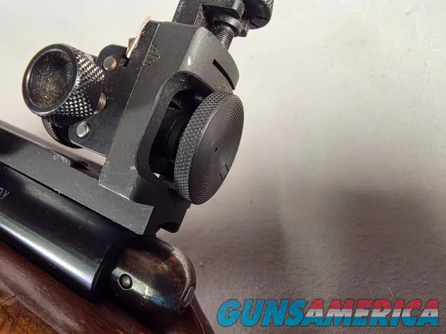 9452  JG Anschutz Match 64, Germany, 22 LR, Adjustable sight, sling swivels, cheek piece, 25” barrel, 13 ¾ LOP.  