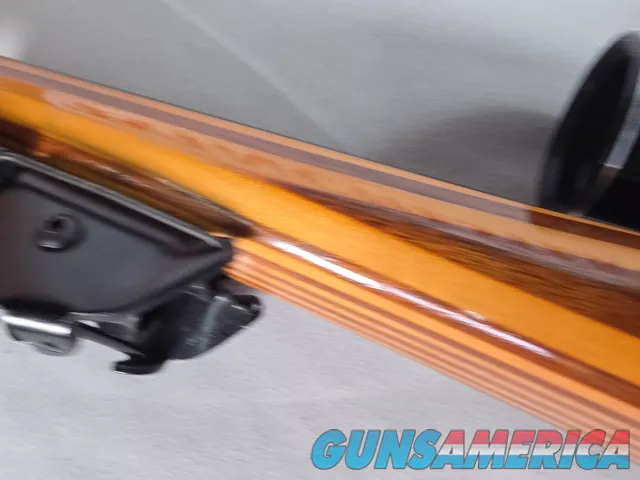 9380 Mauser Model 98 custom, 22-250, 24” barrel, bi pod, laminated stock, light trigger, custom bolt knob, cheek piece, tasco