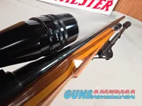 9380 Mauser Model 98 custom, 22-250, 24” barrel, bi pod, laminated stock, light trigger, custom bolt knob, cheek piece, tasco