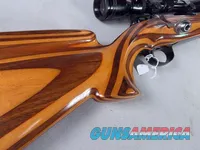 9380 Mauser Model 98 custom, 22-250, 24” barrel, bi pod, laminated stock, light trigger, custom bolt knob, cheek piece, tasco
