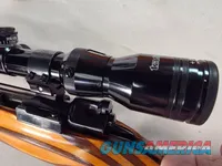 9380 Mauser Model 98 custom, 22-250, 24” barrel, bi pod, laminated stock, light trigger, custom bolt knob, cheek piece, tasco
