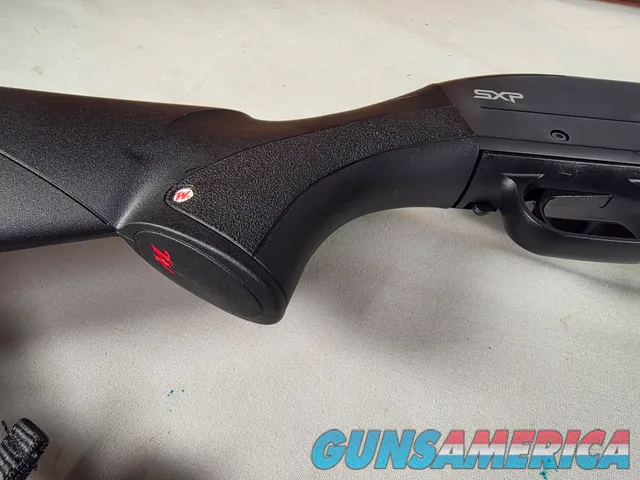 9117  Winchester Super X SXP Masin 12 Gauge pump tactical, Cylinder choke, 3” chamber, LOP 13 ¾, Hard Chrome plated, Ribbed f