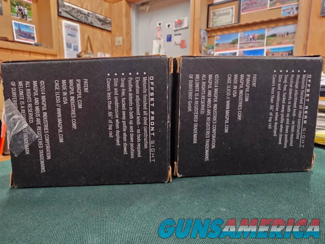 9323  MagPul MBus Pro Front and rear offset sights, New in box, they fit a Picatinny rail, AR rifle or anything with a Picati